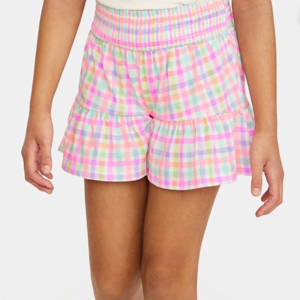 NWT - Fabkids Pastel Grid Smocked Shorts (matching top also available)